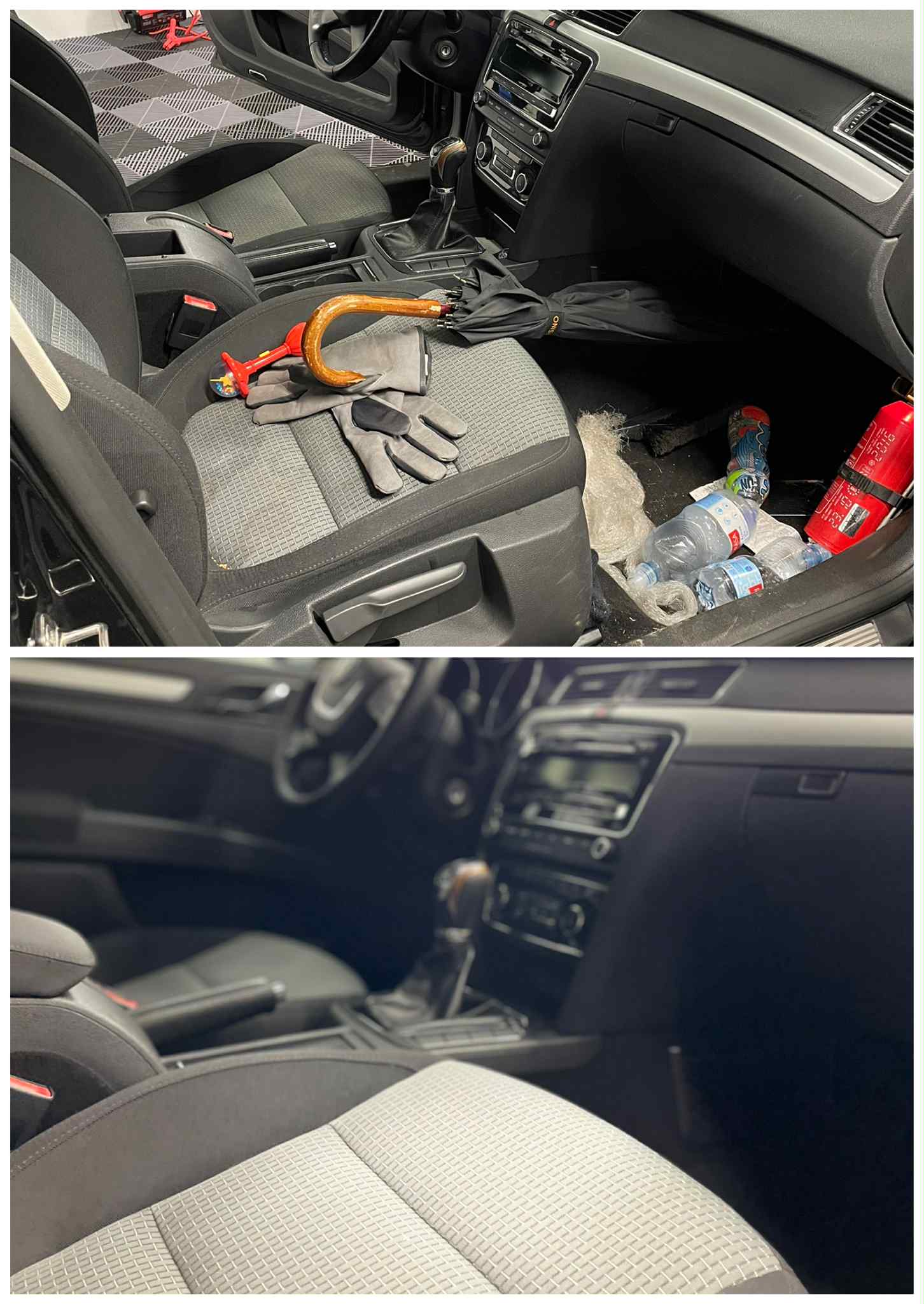 Automobilio valymo rezultatas