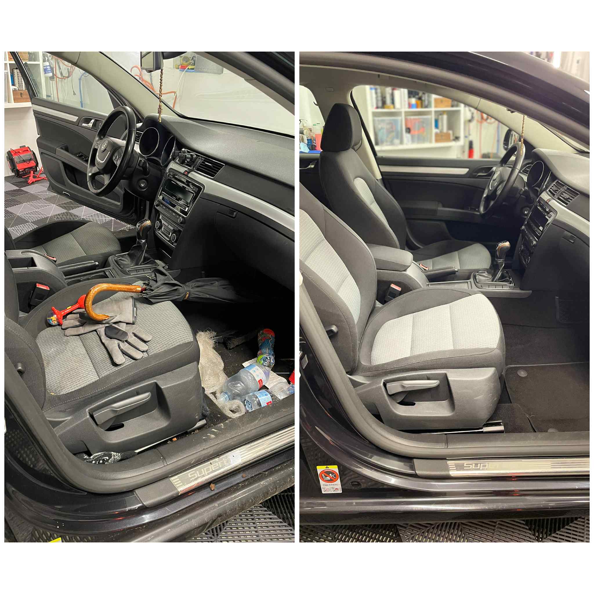 Automobilio valymo rezultatas