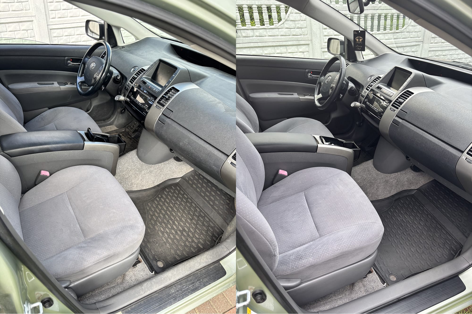 Automobilio valymo rezultatas