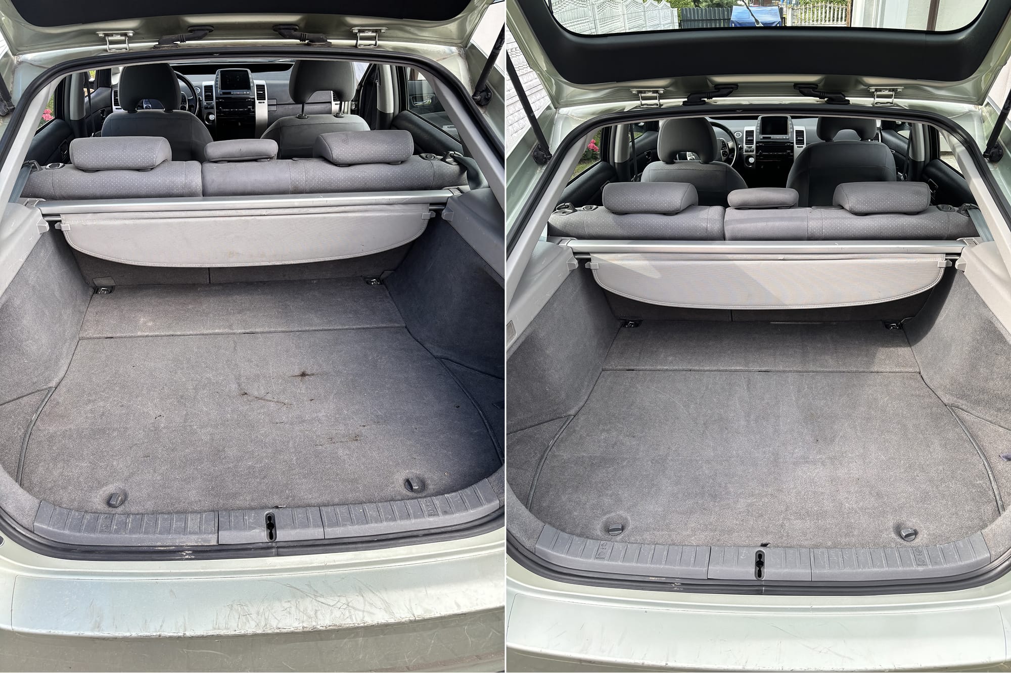 Automobilio valymo rezultatas