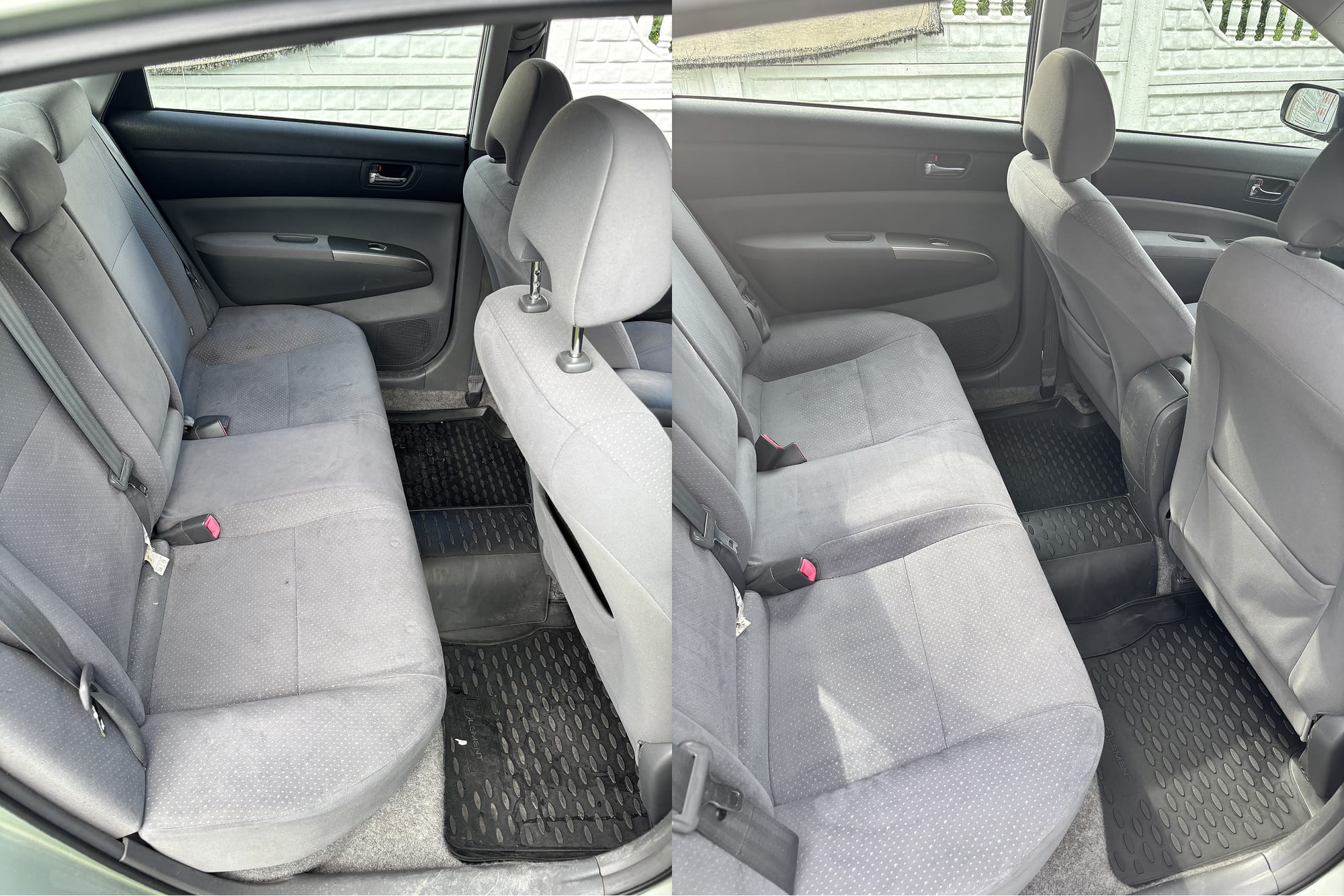 Automobilio valymo rezultatas