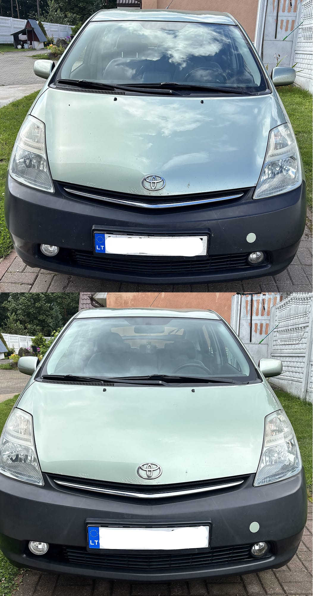 Automobilio valymo rezultatas